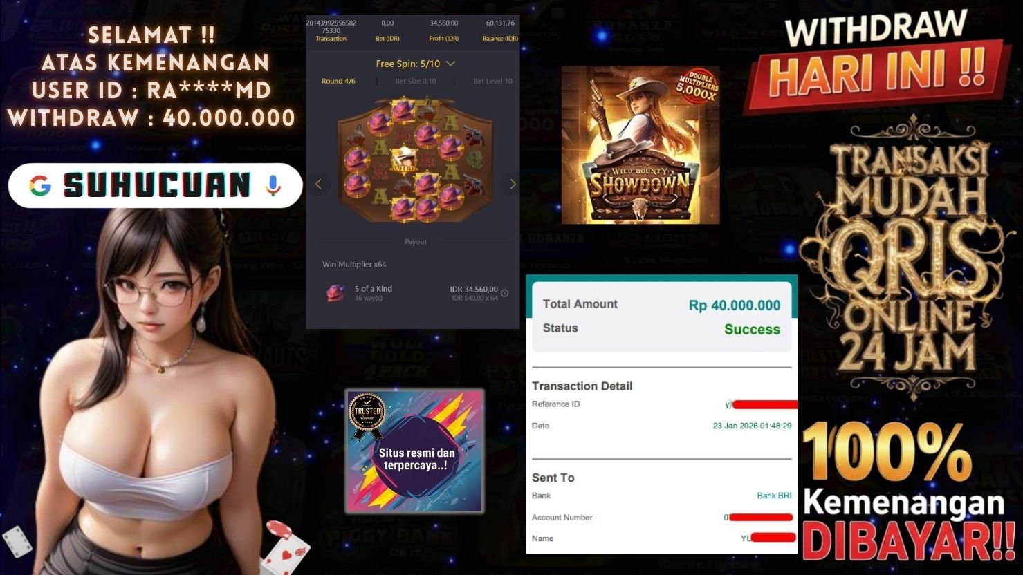 SUHUCUAN JACKPOT SLOT WILD BOUNTY SHOWDOWN